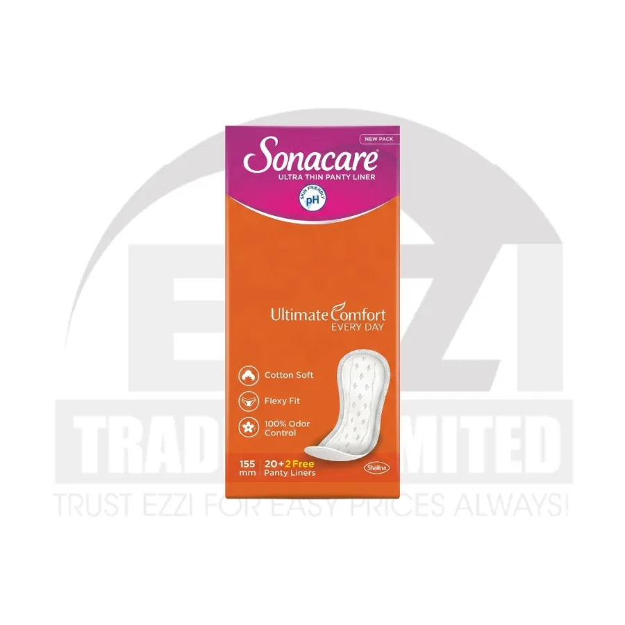 Sonacare Ultra Thin Panty Liners - 155mm (Box of 20 + 2)