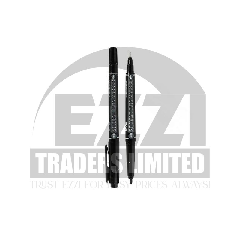 M&G 7471 Double Tip Permanent Marker - Black