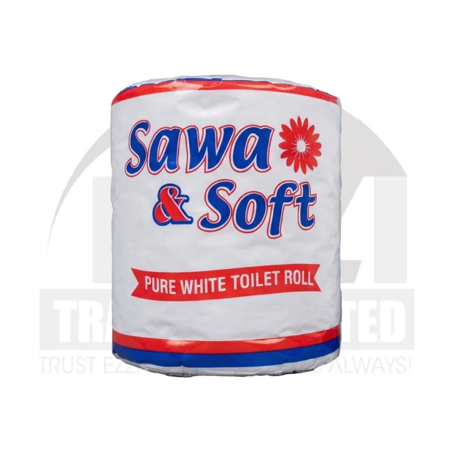 Sawa Single Roll Toilet Paper - White (Pack of 10 Rolls)