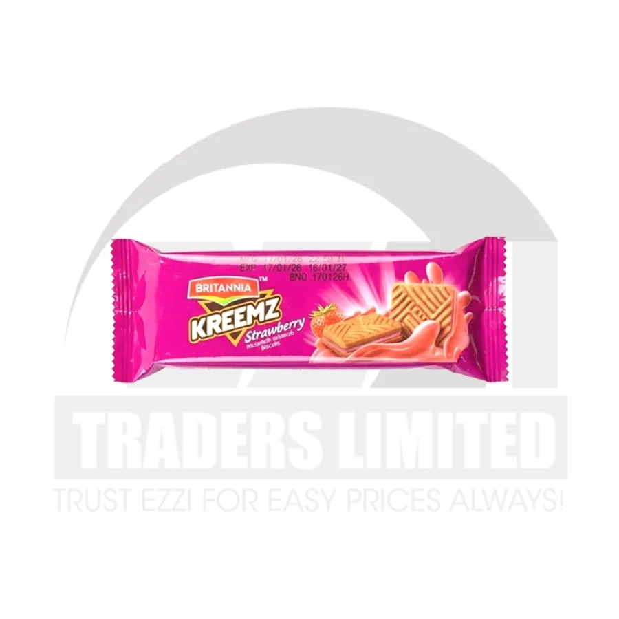 Britannia Kreemz Strawberry Biscuits (Box of 36 x 3 Pcs)