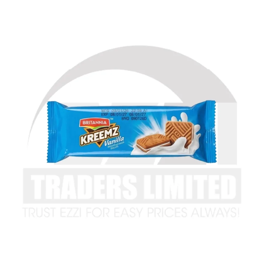 Britannia Kreemz Vanilla Biscuits (Box of 36 x 3 Pcs)