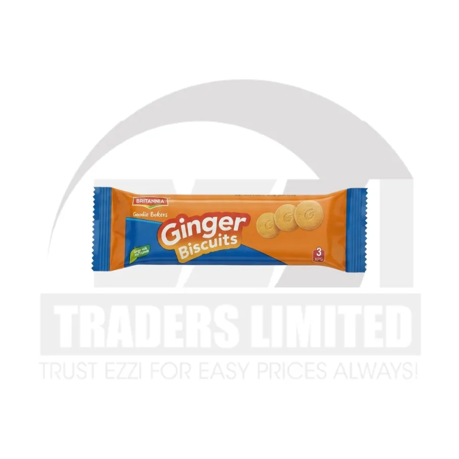 Britannia Goodie Ginger Biscuits - Box of 60 x 3 Pcs