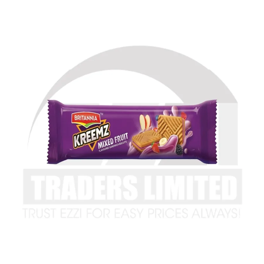 Britannia Kreemz Mixed Fruit Biscuits (Box of 36 x 3 Pcs)