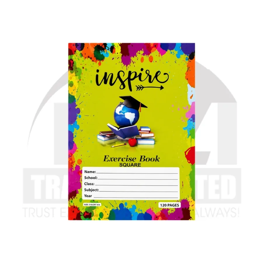 Inspire Exercise Book A4 - Square (120 Pages)